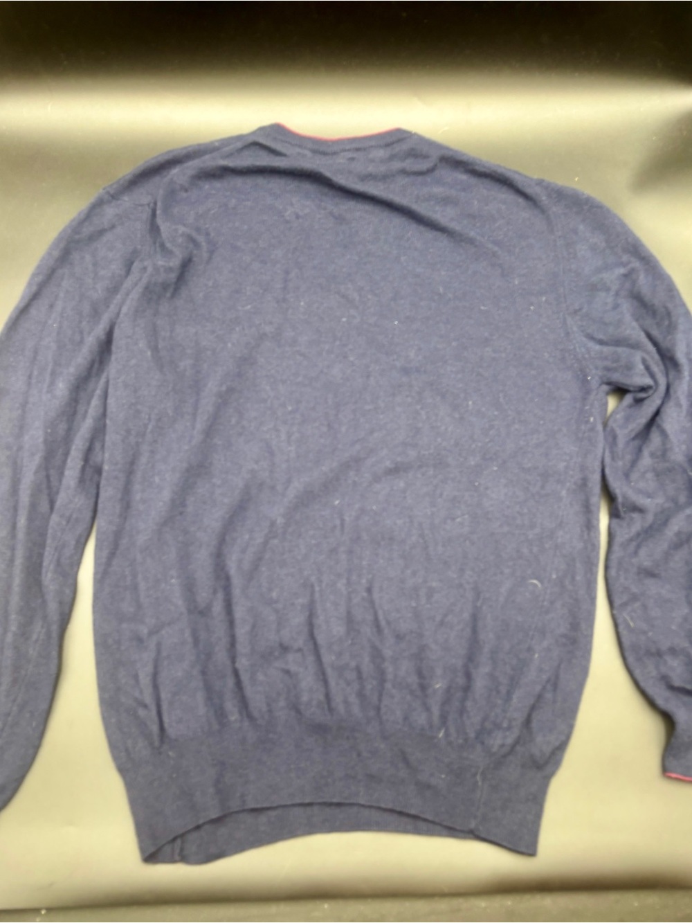 Eredi Pisanò Italy Merino Wool Cashmere Blend Crewneck Sweater Blue L - Picture 4 of 6